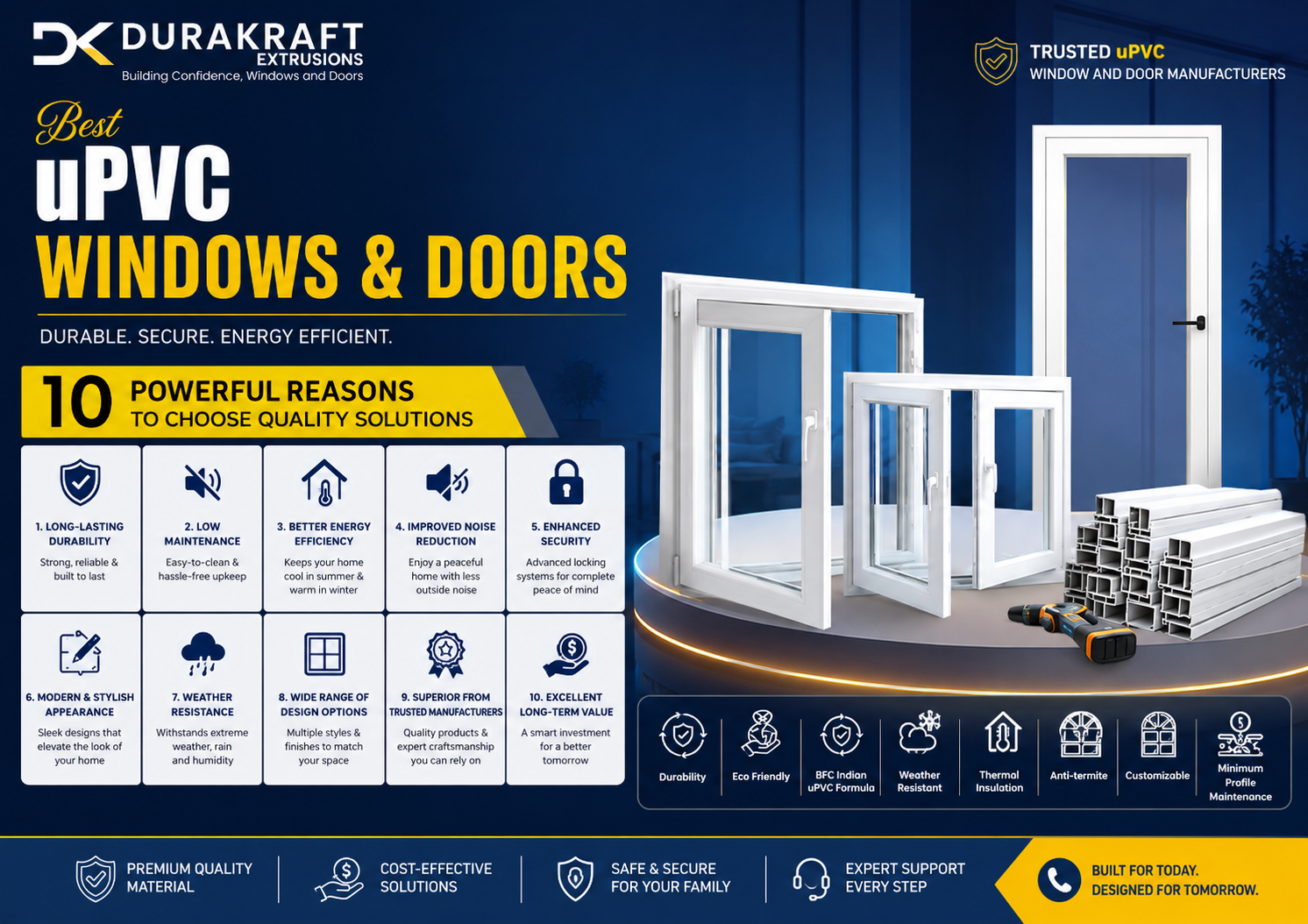 Best uPVC Windows and Doors | Trusted uPVC Window and Door Manufacturers – 10 Powerful Reasons to Choose Quality Solutions